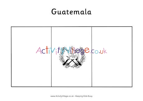 Guatemala flag louring page