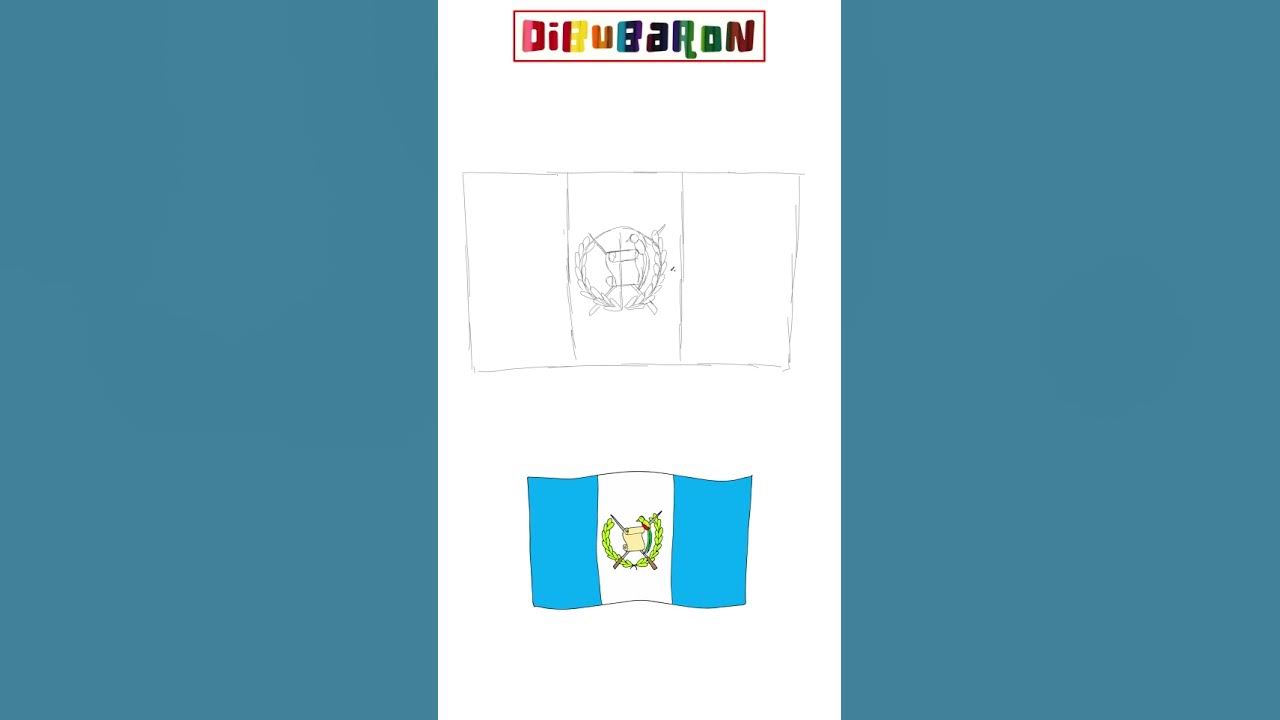 Drawing the guatemala flag step by step