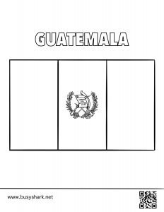 Guatemala flag coloring page