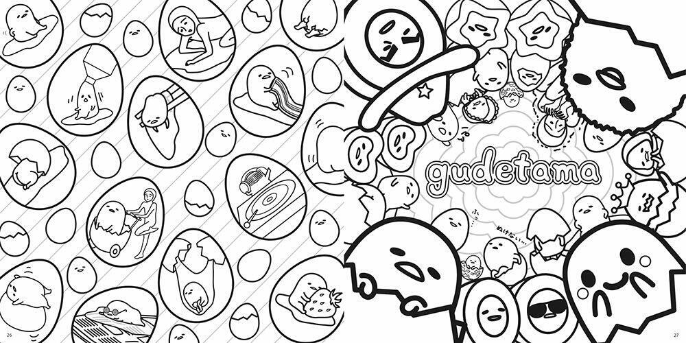 Gudetama play coloring book sanrio character cute illustration collection japan