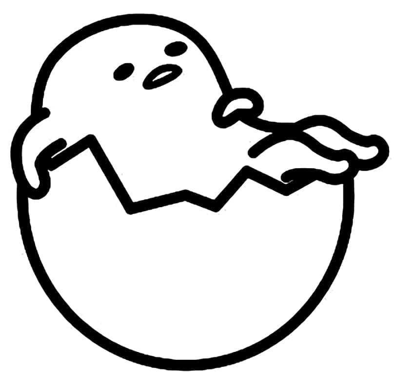 Gudetama image coloring page