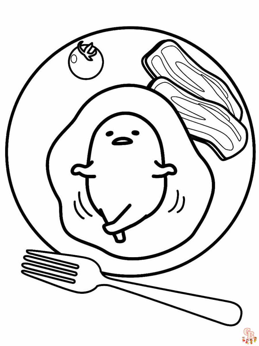 Printable gudetama coloring pages free for kids and adults