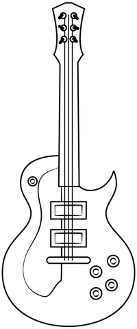 Electric guitar printable template free printable papercraft templates