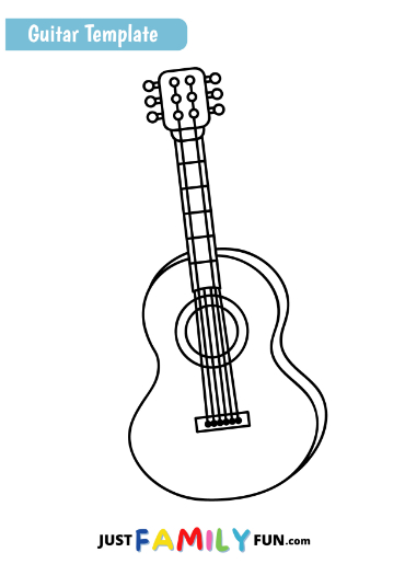 Printable guitar templates just family fun