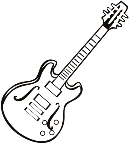 Electric guitar coloring page free printable coloring pages