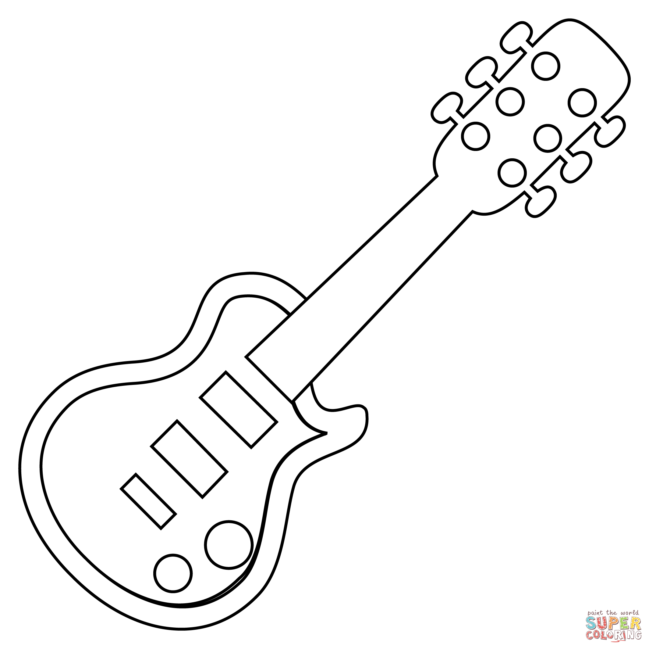 Electric guitar coloring page free printable coloring pages