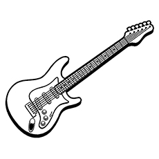 Top free printable guitar coloring pages online