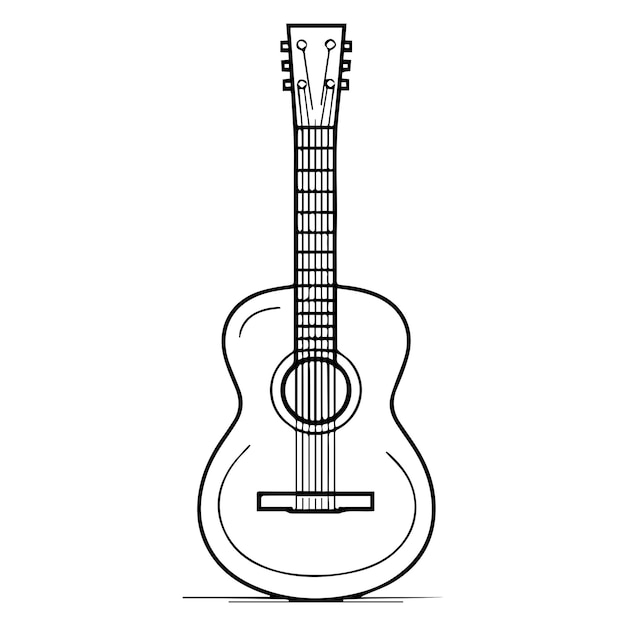 Premium vector guitar coloring pages