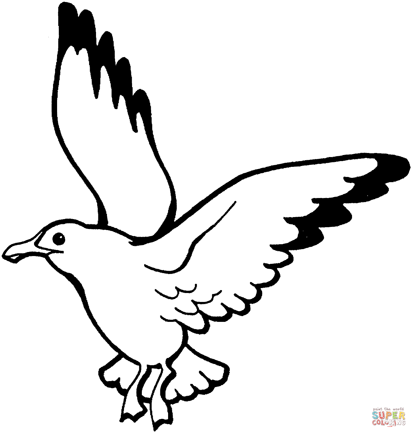 Flying seagull coloring page free printable coloring pages