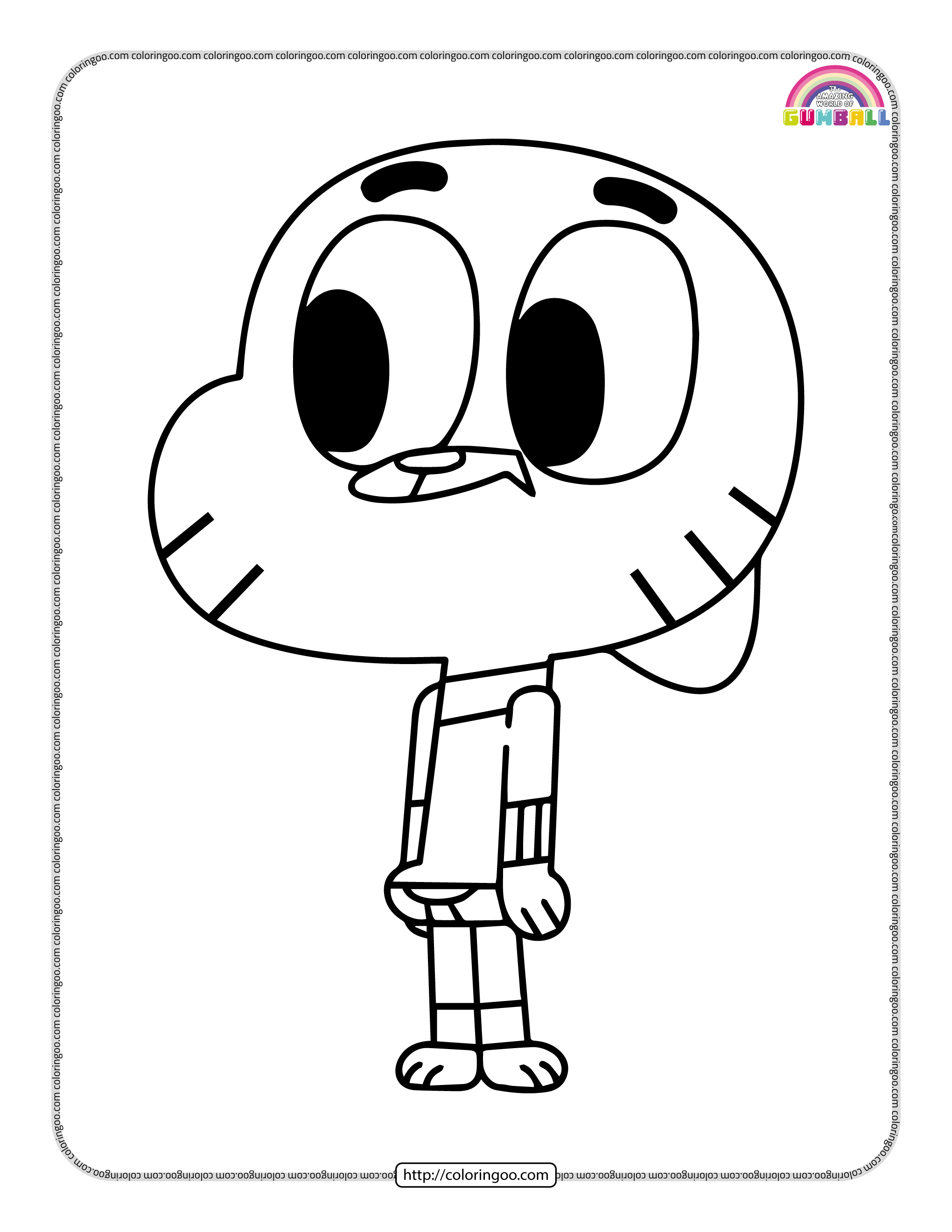 Gumball watterson coloring pages coloring pages gumball coloring pages for kids