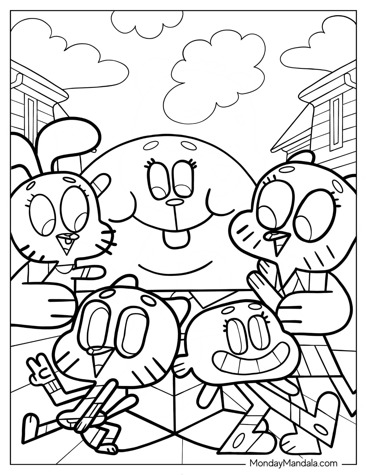 Amazing world of gumball coloring pages printables