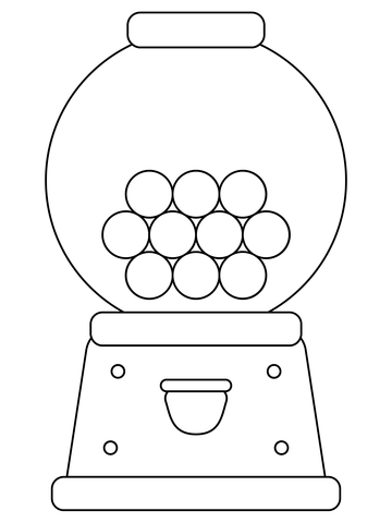 Gumball machine coloring page free printable coloring pages