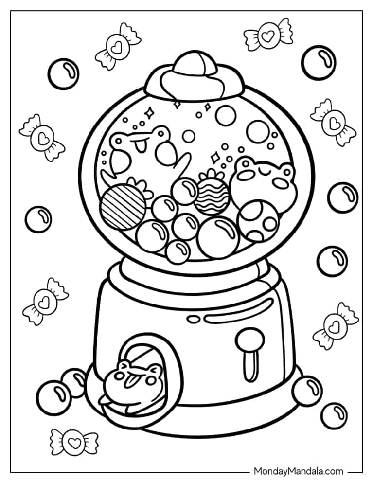 Candy coloring pages free pdf printables