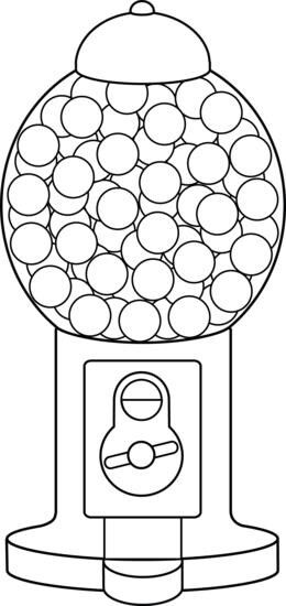 Gum ball machine coloring page candy coloring pages bubble gum machine printable coloring pages