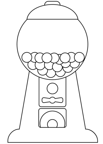 Gumball machine coloring page free printable coloring pages