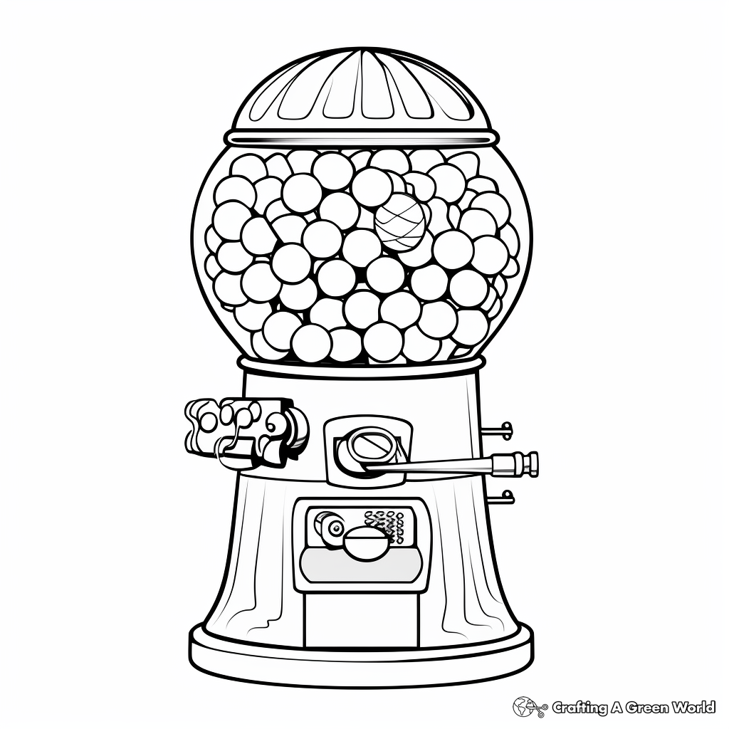 Bubble gum coloring pages