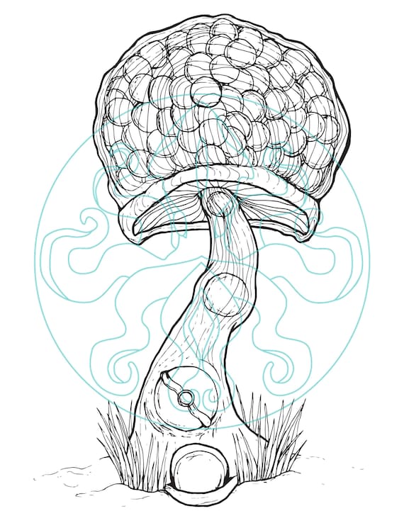 Printable coloring page gumball mushroom machine