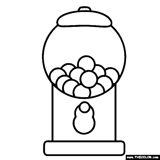 Guball achine coloring page