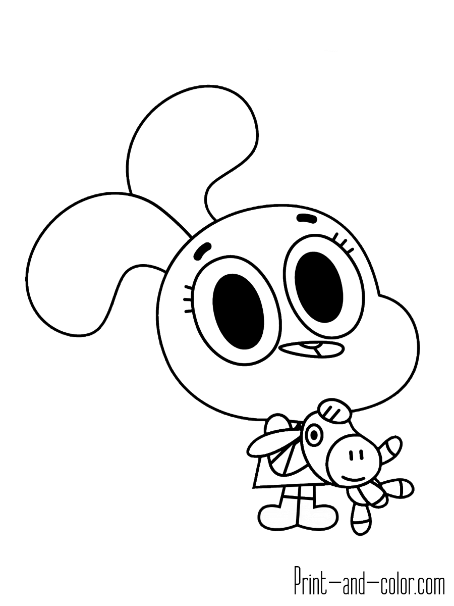 The amazing world of gumball coloring pages print and color