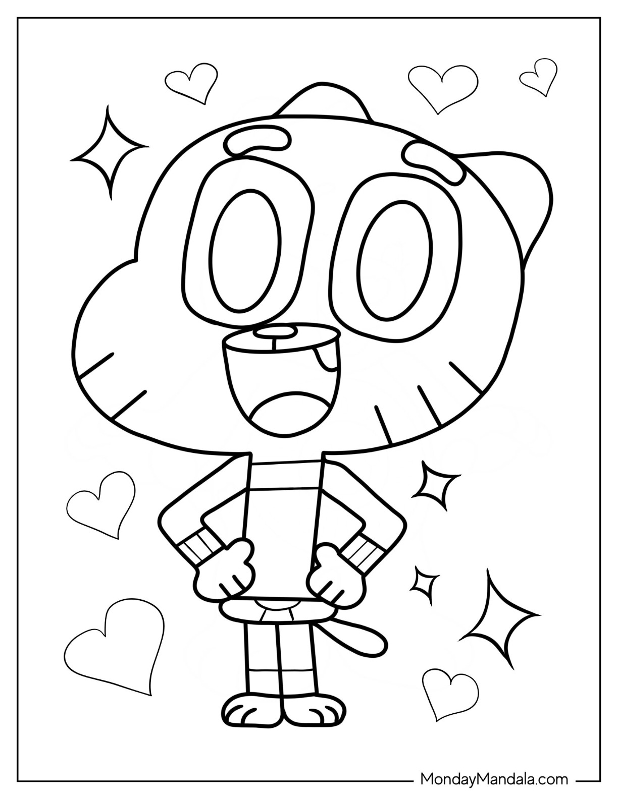 Amazing world of gumball coloring pages printables