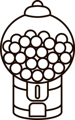 Gumball machine coloring page free printable coloring pages