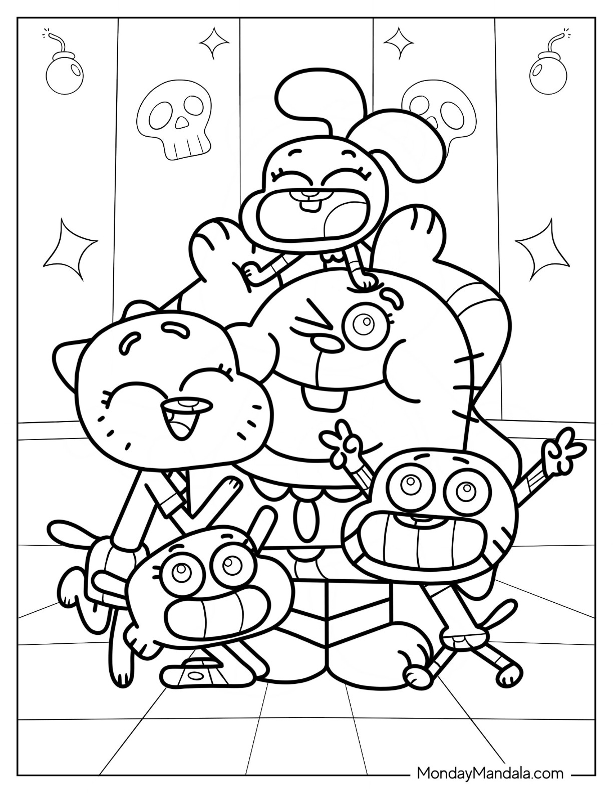 Amazing world of gumball coloring pages printables