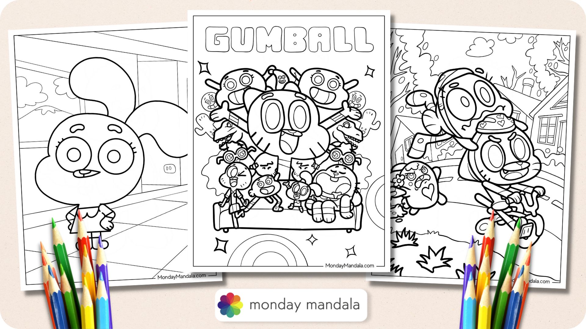 Amazing world of gumball coloring pages printables