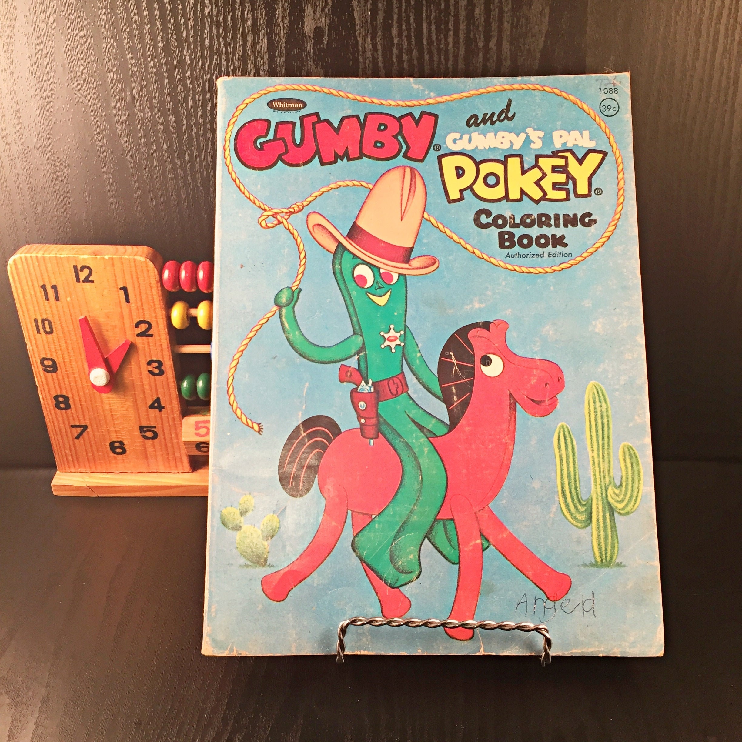 Whitman coloring book gumby and pokey vintage pages x