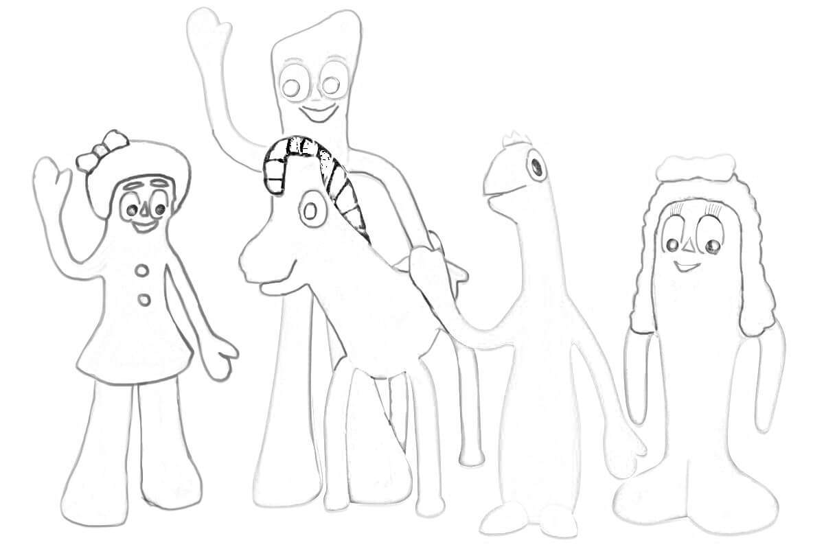 Gumby coloring book printable and online