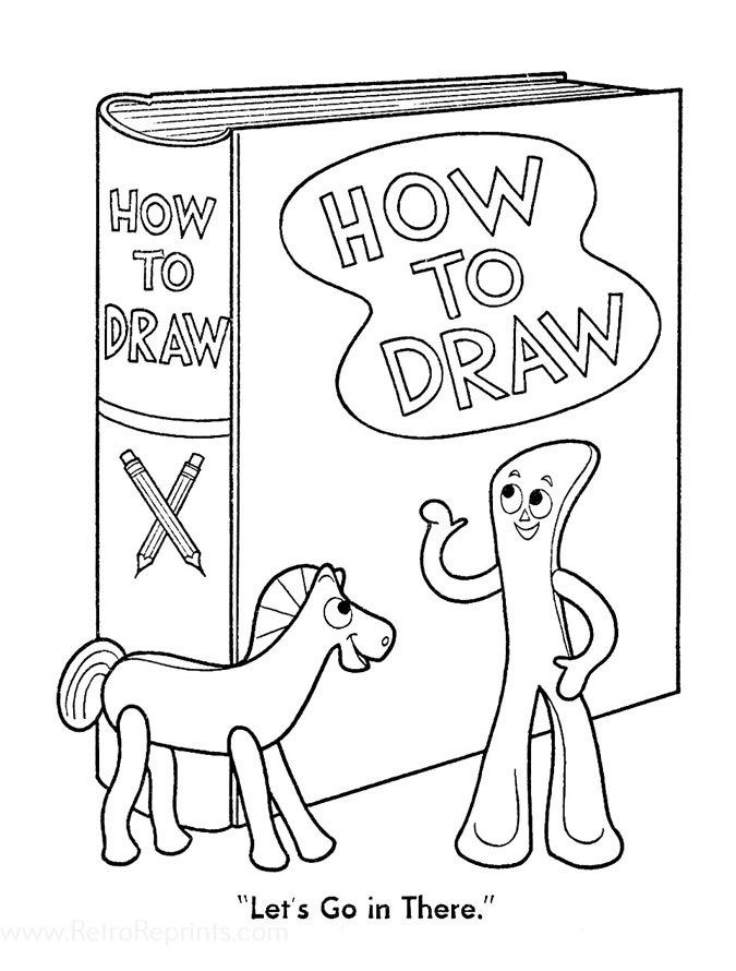 Gumby and pokey coloring pages coloring books at retro reprints