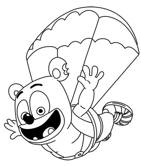 Gummy bear coloring page fly bear coloring pages bunny coloring pages easter bunny colouring