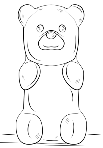 Gummy bear coloring page free printable coloring pages