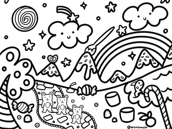 Gummy bear coloring sheet by artwithmissko tpt