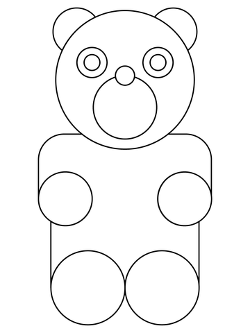 Gummy bear coloring page free printable coloring pages