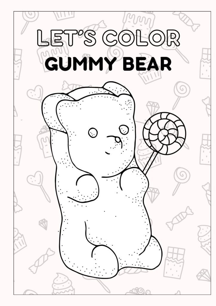 Prtable gummy bears colorg page pdf bear colorg pages gummy bears colorg pages