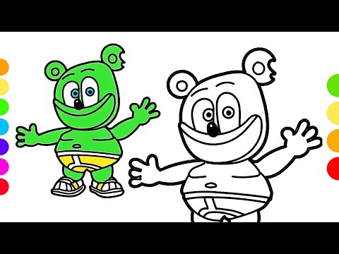 How to draw gummy bear step by step