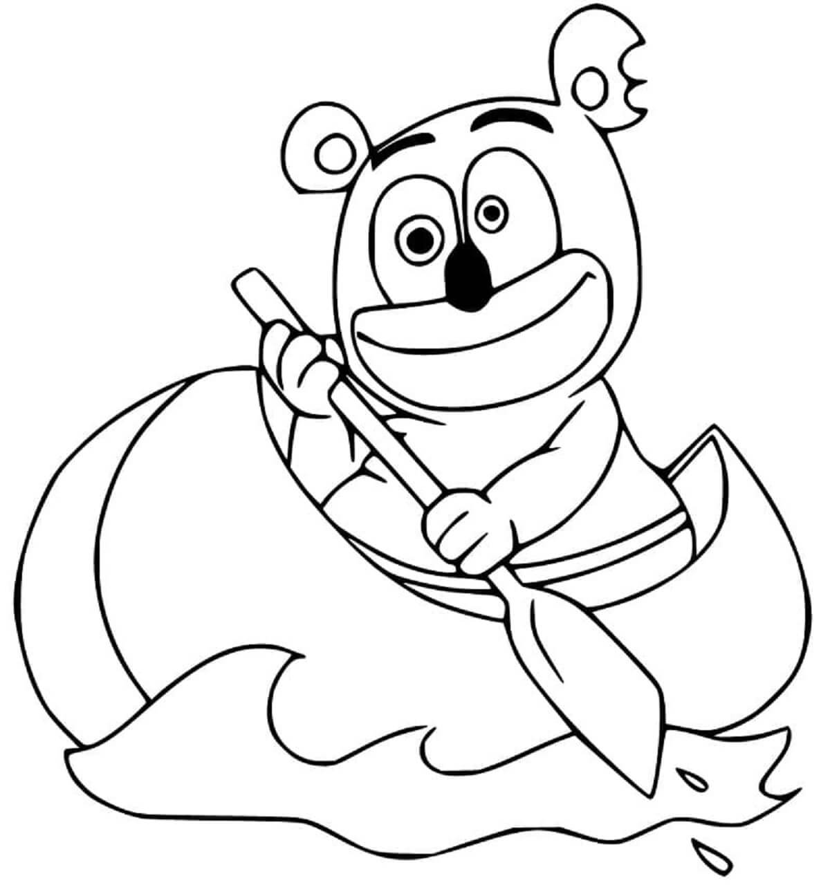 Gummy bear coloring page