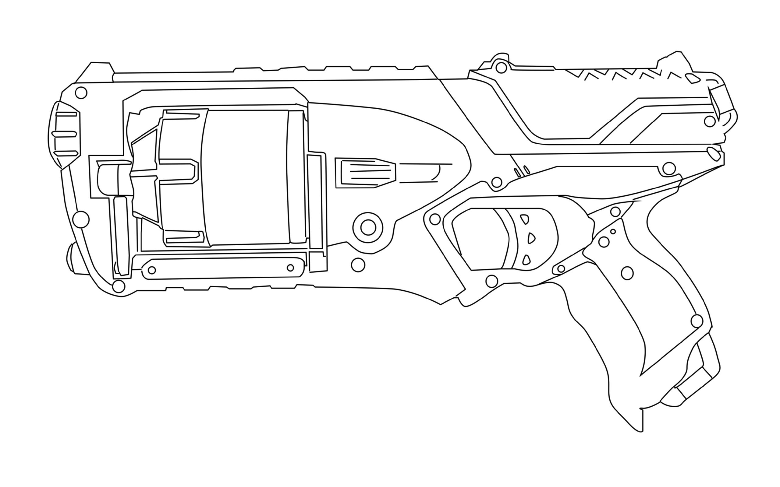 Nerf gun coloring pages