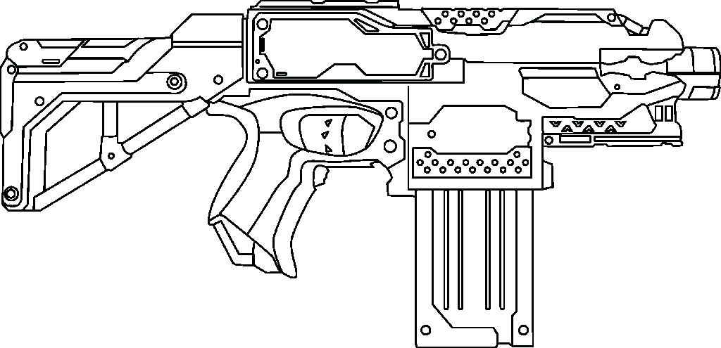 Nerf gun coloring pages