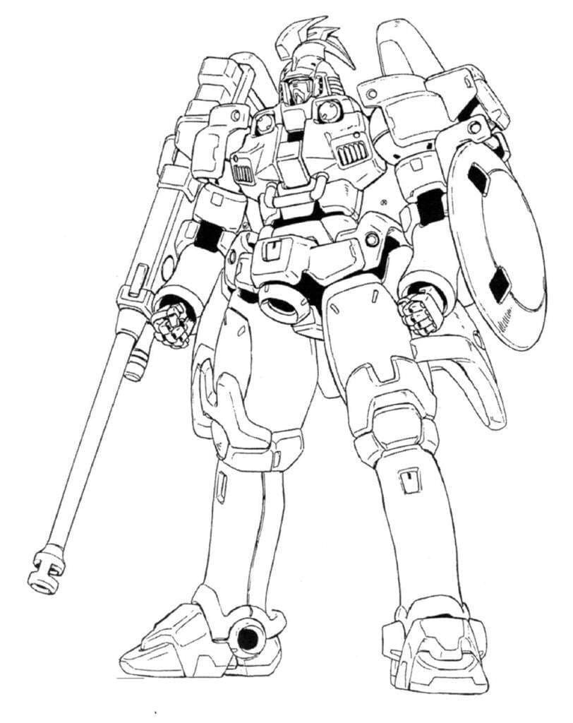 Gundam knight coloring page
