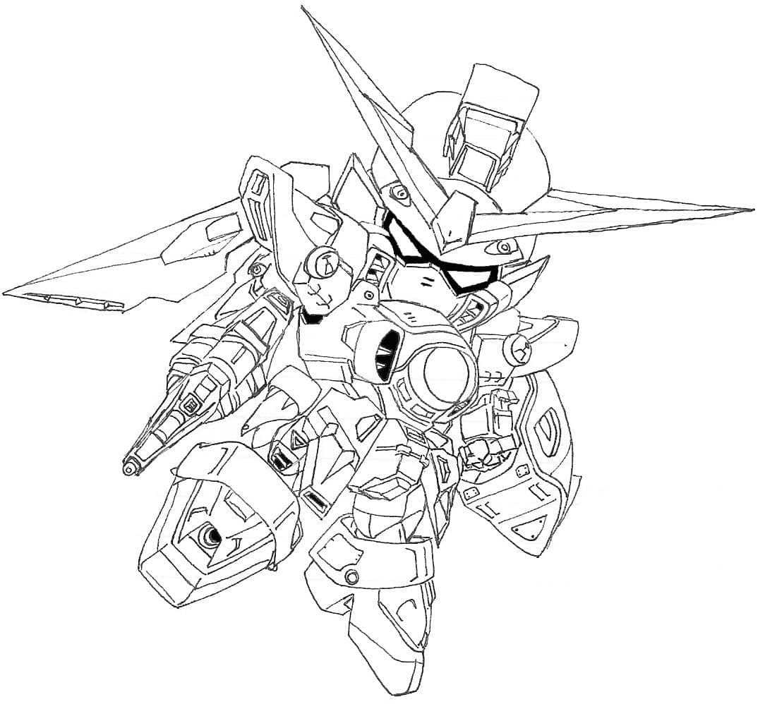 Little gundam coloring page