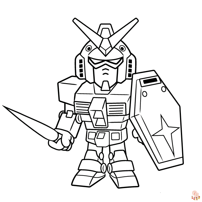 Free gundam coloring pages