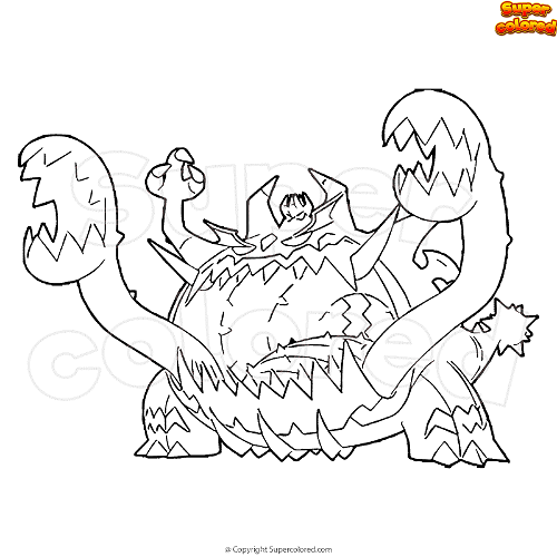 Coloring page pokemon guzzlord