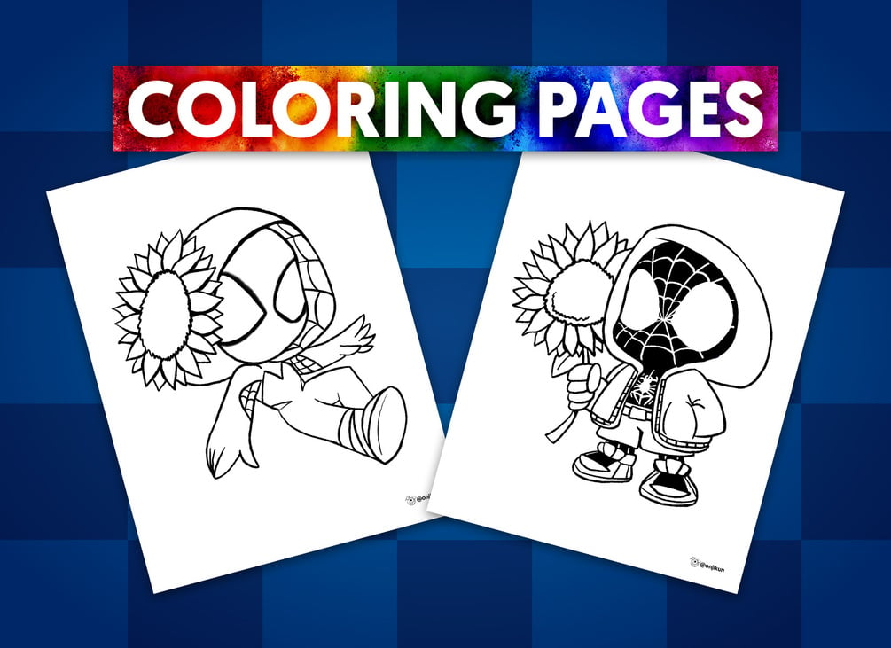 Gwen and miles coloring pages