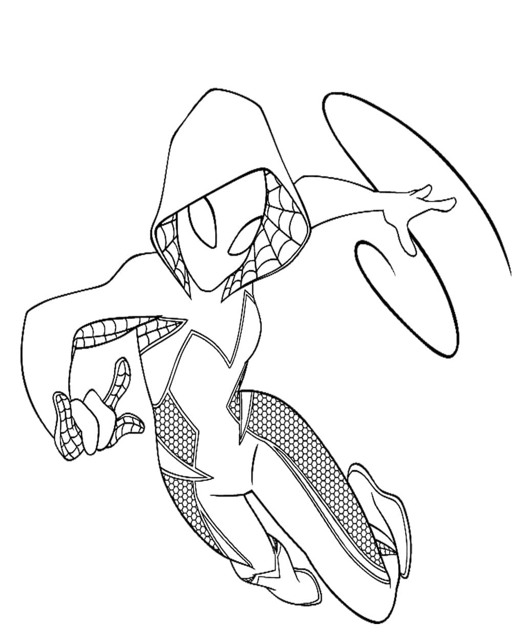 Spider woman gwen stacy coloring page