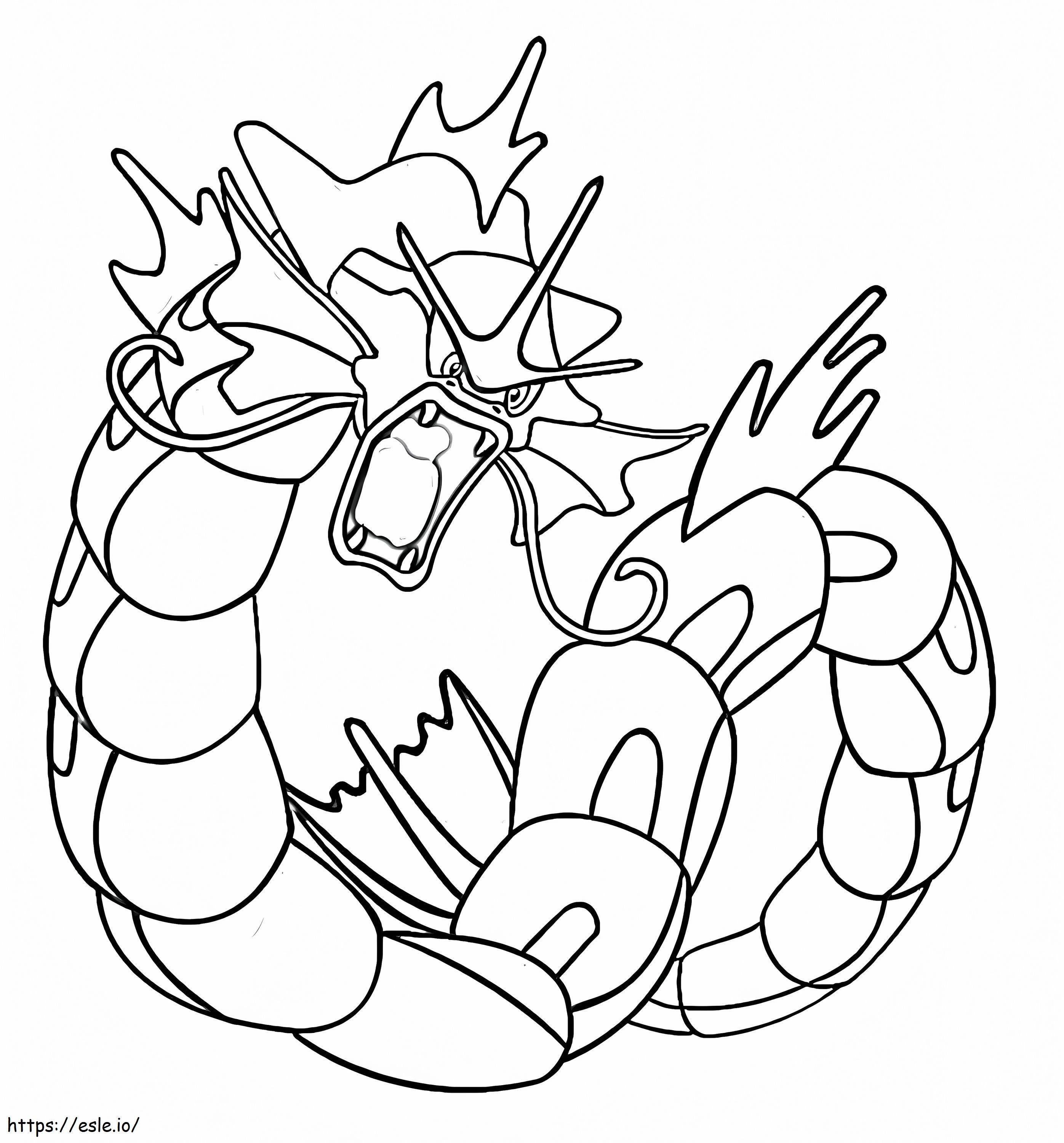 Free printable gyarados coloring page