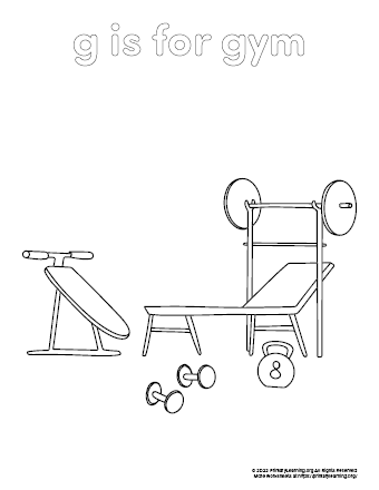 Gym coloring page