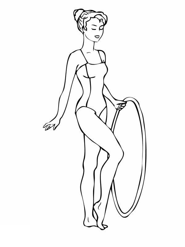 Coloring pages gymnastics coloring pages hoop