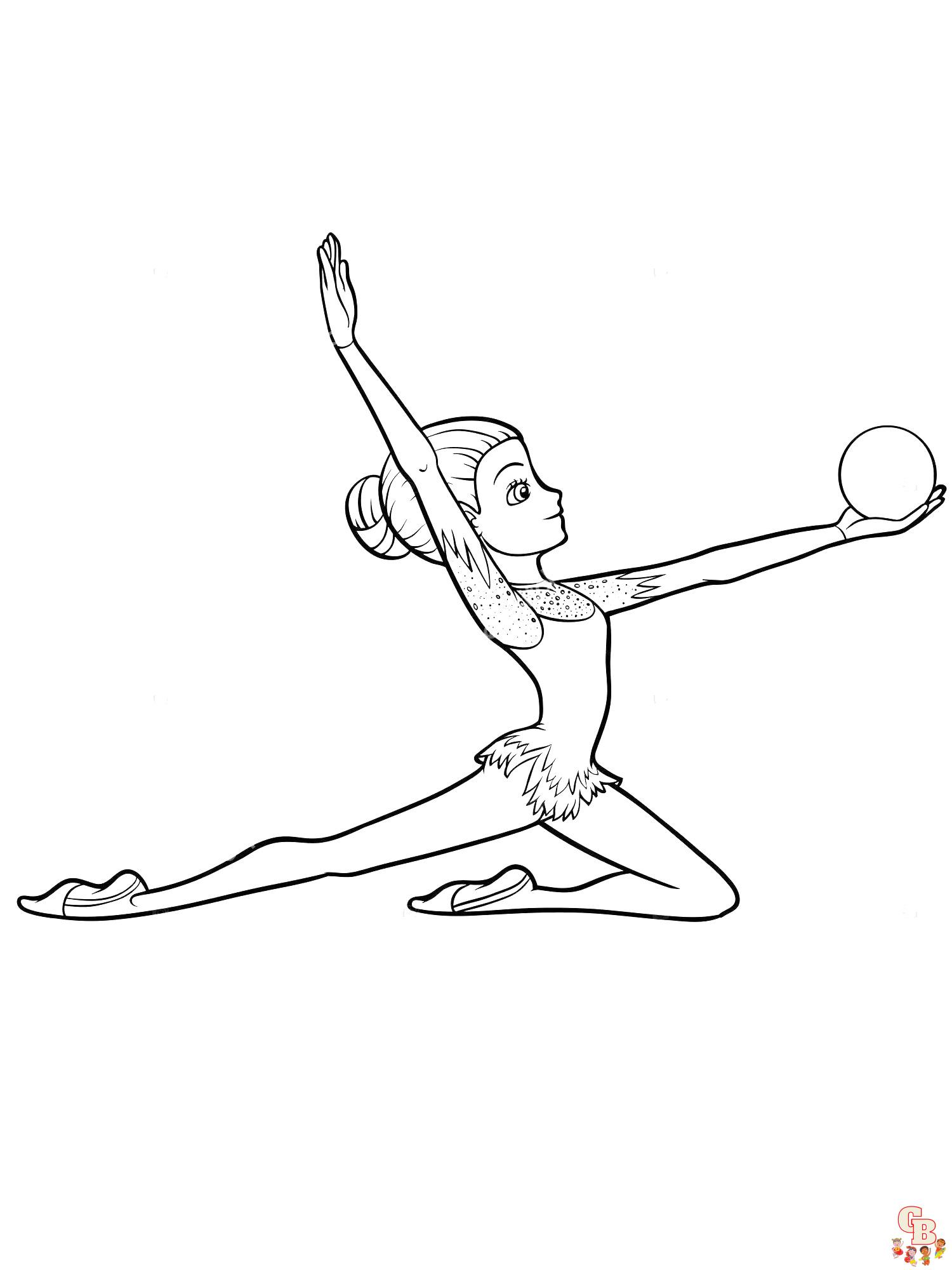 Gymnastics coloring pages free printable and easy to color