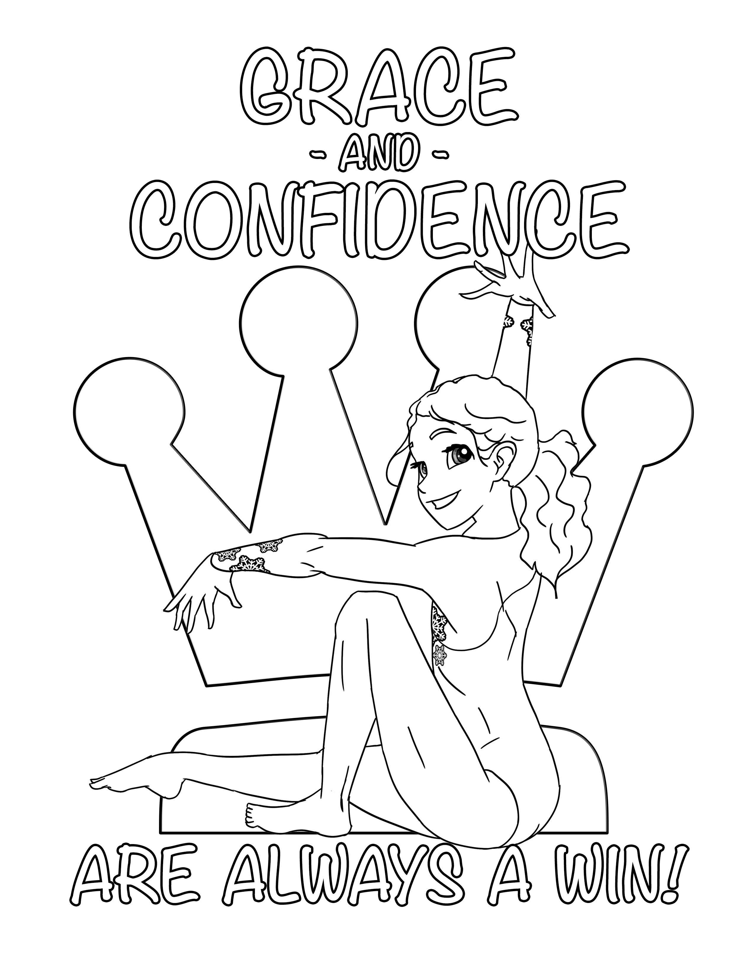 Perfect balance gymnastics coloring book